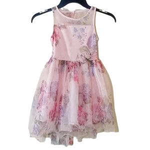 Girl floral tulle party dress